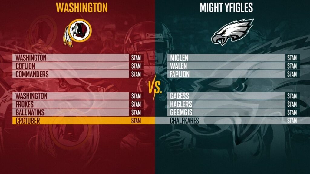 washington commanders vs philadelphia eagles match player stats