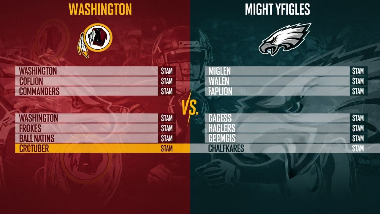 washington commanders vs philadelphia eagles match player stats